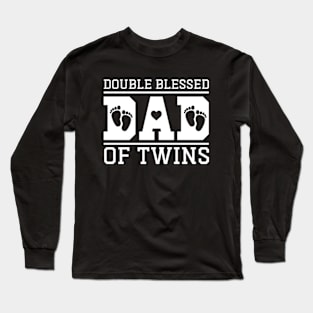 Double Blessed Dad Of Twins Long Sleeve T-Shirt